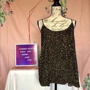 Olive green leopard 🐆 print Top